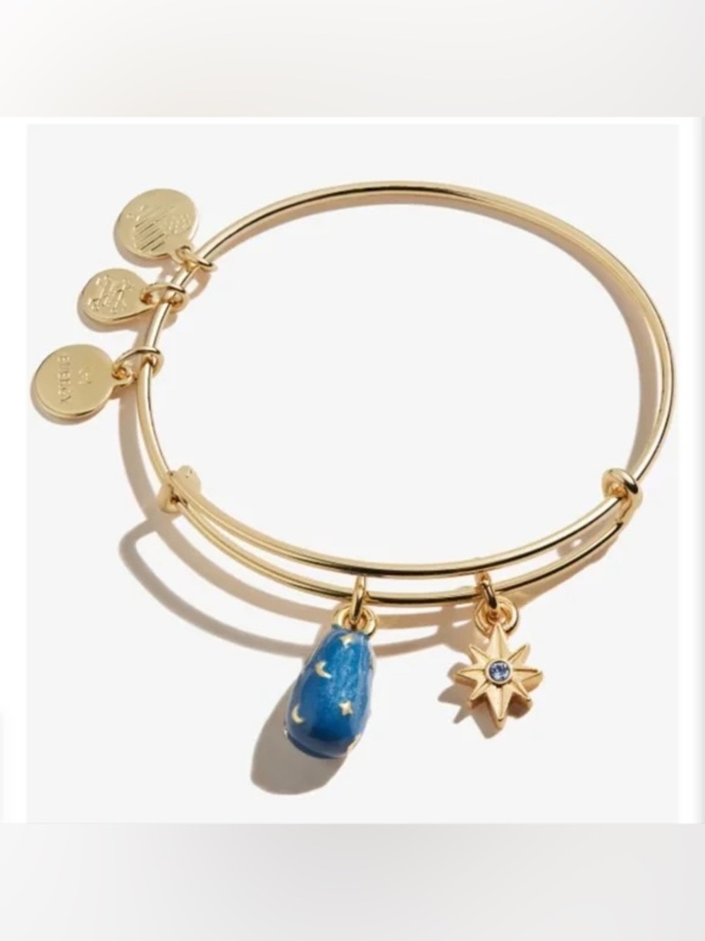 New Alex and Ani Celestial Starburst Duo Charm Bangle bracelet energy